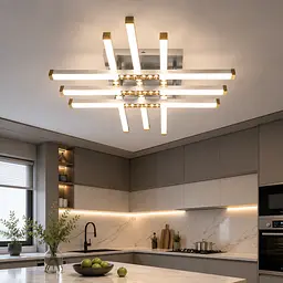Сучасна стельова LED-люстра Diasha 2532WH+WH dimmer біла, 60 Вт, з пультом і димером, 68 см, 6-16m2