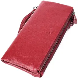 Шкіряний гаманець на три відділення ST Leather 23108 бордовий - мініатюра 1