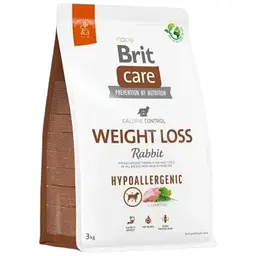 Сухий корм Brit Care Dog Hypoallergenic Weight Loss для собак із зайвою вагою, гіпоалергенний з кроликом, 3 кг