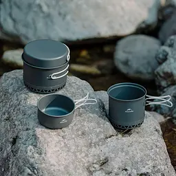 Набір посуду для кемпінгу 2 од. Naturehike CNK2300CJ0002, 1,2 л, алюміній - мініатюра 6