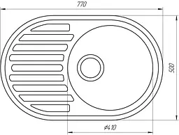 Кухонна мийка гранітна Globus Lux Ohara піщаний 770x500мм-А0004, Sand - мініатюра 4