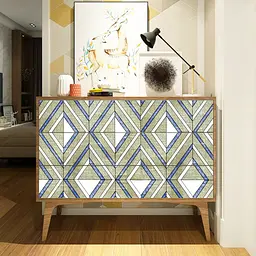 Самоклеюча плівка Sticker Wall SW-00001256 Василькові ромби 0,45х10м - мініатюра 5