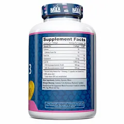 Жирні кислоти Haya Labs Omega 3 1000 mg, 100 капсул - мініатюра 2