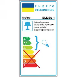 Накладний світильник Ardero BL1330-1 Ostin під лампу чорний (80523) - мініатюра 3