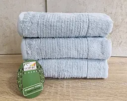 Набір бамбукових махрових турецьких рушників Cestepe 3 штуки 50х90 Bamboo Sarev Light Blue