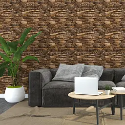 Декоративна самоклейка 3D панель Sticker Wall 700х770х5мм Матовий камінь 060M SW-00000635 - мініатюра 5
