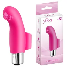 Вібратор на палець Yoba Finger Vibes Heart, 8,5 см (рожевий) - мініатюра 2