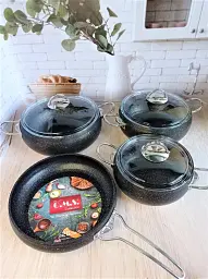 Набір посуду O.M.S. Collection 3023 IND Silver 7 предметів - мініатюра 5