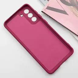 Чохол TPU GETMAN Liquid Silk Full Camera для Samsung Galaxy S21 Бордовий / Marsala - мініатюра 3