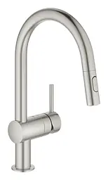 Смеситель для кухни с выдвижным изливом Grohe Minta 32321DC2, Нержавеющая сталь