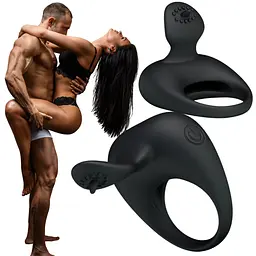 Ерекційне кільце Pretty Love Stimulating Tonguo 5 см чорний - мініатюра 11