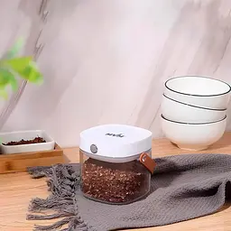 Ємність для зберігання МВМ My Home 500 мл прозора з білим (KP-07 ST/WHITE) - мініатюра 6