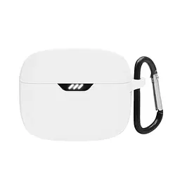 Силіконовий чохол для навушників JBL Tune Buds, Hang Case, білий, ультратонкий захисний кейс товщиною 2 мм, захист від подряпин, пилу та ударів, компактний, з карабіном для кріплення, ArmorStandart (ARM80453)