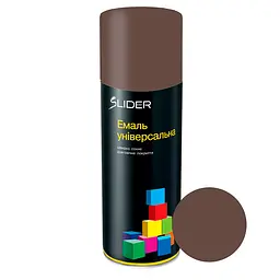 Фарба (емаль) аерозольна SLIDER color 8027 коричнева шкіра мат. 400 мл 000023339 - мініатюра 1