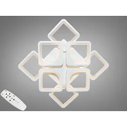 Стельова LED люстра Romin смарт світильник з пультом dimmer 115W білий