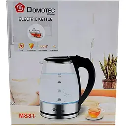 Чайник скляний електричний Domotec MS-81,1800W 1.8 л чорний (lp-90188_425) - мініатюра 5