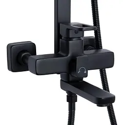 Душова система універсальна Lidz Wawel 1030, Black (k35) LDWAW1030BLA45396 - мініатюра 2