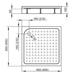 Душовий піддон Radaway Rodos C 90x90 Compact 4K99155-04 - мініатюра 5