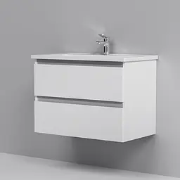 Тумба підвісна AM.PM X - Joy 80 см білий глянець з умивальником (M85-FHX0802-WC0802WG38) - мініатюра 4