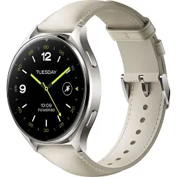 Смарт-годинник Xiaomi Watch 2 Titan BHR9306GL Gray Case White Leather Strap (1093970) - мініатюра 2