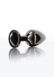 Анальна пробка Taboom Butt Plug With Diamond Jewel L, 9.5 см (чорний) - мініатюра 2