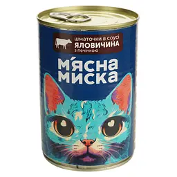 Набір вологого корму для котів М'ясна миска шматочки в соусі Мікс 8 шт x 415 г - мініатюра 5