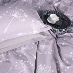 Простирадло на гумці MirSon Поплін 00-3 Grey Dandelions 60х120 см сіре (2200009701986) - мініатюра 5