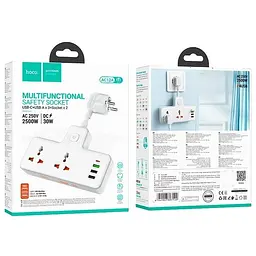 Мережевий подовжувач Hoco AC12A Reise 2-position expansion socket (PD30W / 1C3A) 4 порта - мініатюра 7