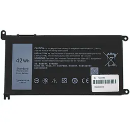 Батарея для ноутбука Dell WDX0R (Inspiron: 15 5568 13 5368 13 5378) 11.4V 3680mAh 42Wh Чорний - мініатюра 3