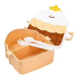 Ланч-бокс дитячий зі столовими приборами Cake 20*18*8 см, шоколад TS Kitchen HP12271BR - мініатюра 6