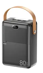 Портативна батарея Remax RPP-118 80000mAh Power Bank PD+QC 27W+22.5W Black
