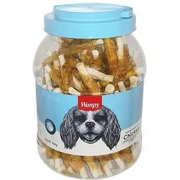 Wanpy Chicken Jerky & Rawhide Twists ванпи палочка з в'яленою куркою ласощі для собак 0.8кг