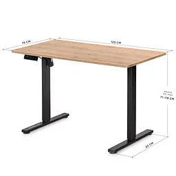 Стіл Mealux PowerDesk Lite XL Mahogany (арт. EVO-202 Lite Mahogany/B) - мініатюра 3