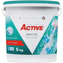 Пральний порошок для білої білизни Active White у відрі 5 кг