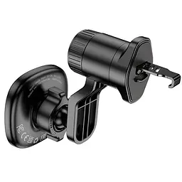 Тримач Hoco Crown magnetic wireless charging Car holder air outlet HW30 4.5-7" 15W - мініатюра 2