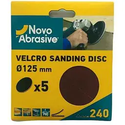 Коло абразивне NovoAbrasive без отворів 5шт P240 самозачепне 125мм