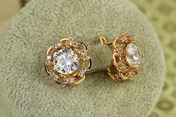 Сережки Xuping Jewelry Амелія 1.5 см золотисті - мініатюра 2