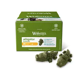 Натуральні ласощі для зубів собак WHIMZEES Dental Treats Alligator M 65 шт.