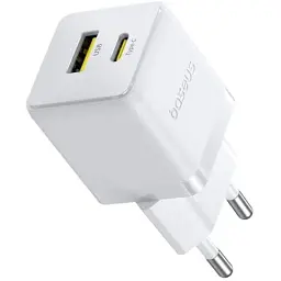 Мережевий зарядний пристрій Baseus Palm Fast Charger Type-C+USB 30W P1011160A213-00 White - мініатюра 3