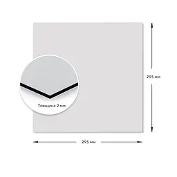 Дзеркало акрилове самоклеюче Sticker Wall 295х295х2 мм SW-00000749 - мініатюра 3