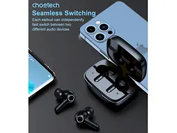 Наушники TWS Choetech BH-T06 Black - миниатюра 7