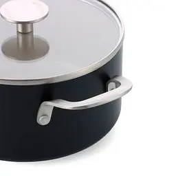 Каструля з кришкою KitchenAid АС, 24 см, 4,91 л, з керам покриттям, матовий чорний (CC010162-001) - мініатюра 2