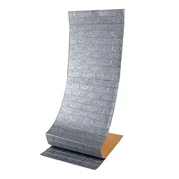 R017-2-20 Панель стінова Sticker Wall в рулоні 3D 700х19600х2мм Срібло SW-00002278
