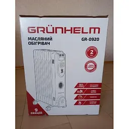 Масляний обігрівач Grunhelm GR-0920/2,0кВт - мініатюра 4
