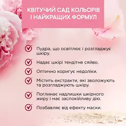 Компактна сяюча пудра Eveline Flower Garden Glowing Powder слонова кістка 8 г - мініатюра 3