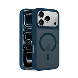 Чохол MAKE Apple iPhone 17 Pro Silicone Aura Magnet Dark Blue - мініатюра 2