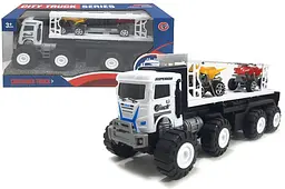 Іграшковий автовоз із квадроциклами інерційний City Truck Series 99A6-3K в коробці р.33,8x12x16,5 см YG Toys