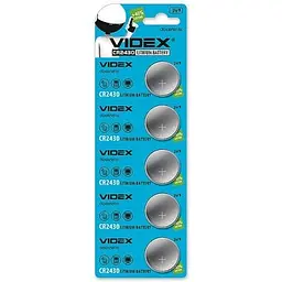 Батарейка літієва Videx CR2430 5шт BLISTER CARD (100)