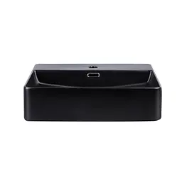 Умивальник Qtap Nando LT 500x420x130 Black matt QT12116146AMB, Чорний матовий - мініатюра 2