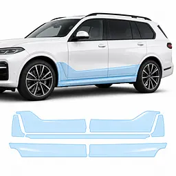 Антигравійна захисна бронеплівка за лекалами для BMW X7 G07 2019-2022 - нижня зона кузова та пороги